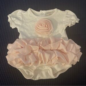 Starting Out Treasures White & Light Pink Tutu Onesie 6M